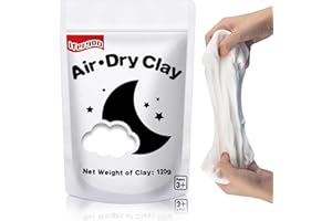 ifergoo White Foam Modeling Clay, Squishy, Soft, Air Dry for School Project, Baby Footprint, Cosplay, Fake Bake, Slime Suppli
