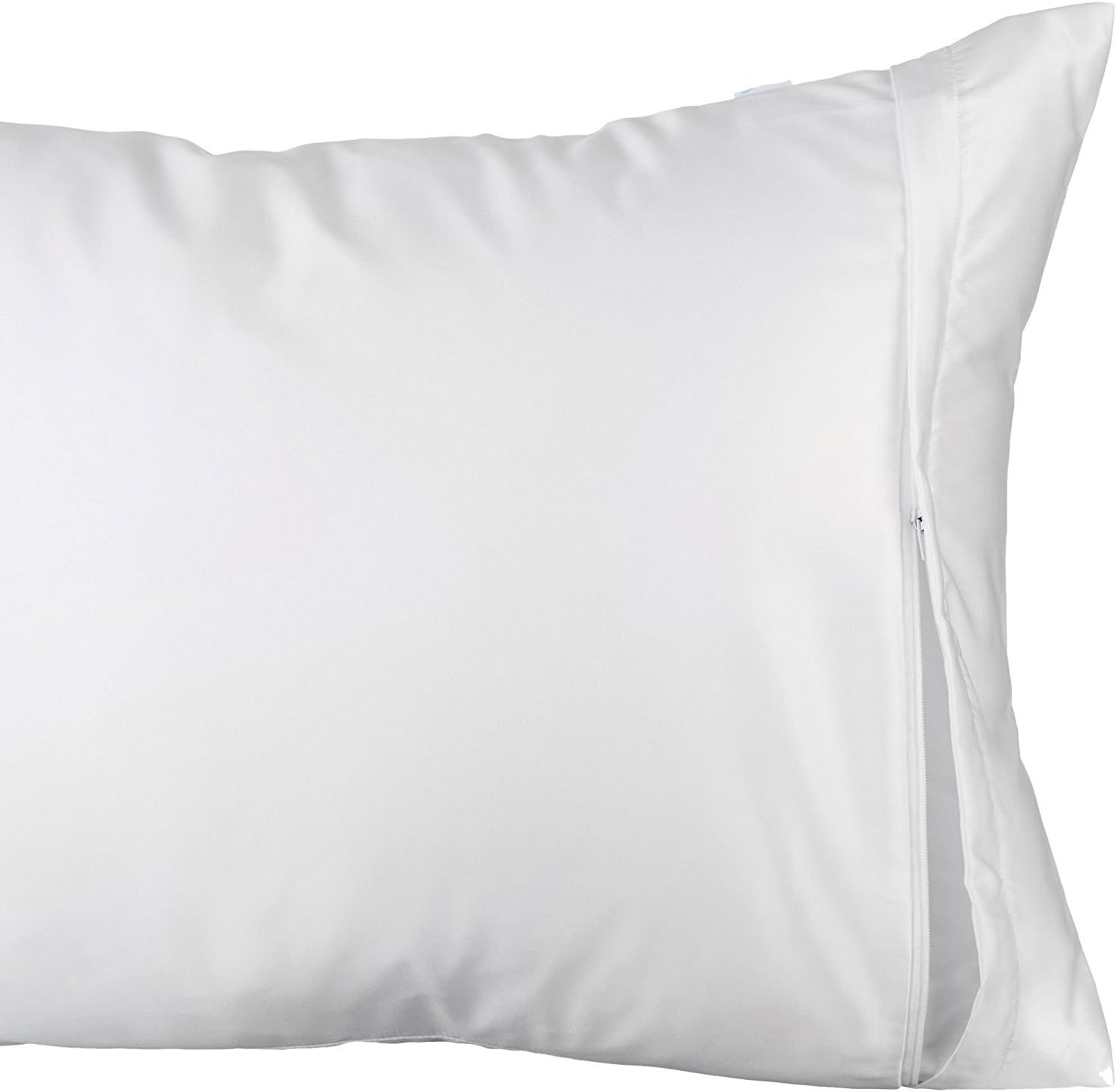 White Classic Zippered Style Pillow case Cover - Luxury Hotel Collection 200 Thread Count, Soft Quiet Zippered Pillow Protectors, King Size, Set of 2: Home & Kitchen
