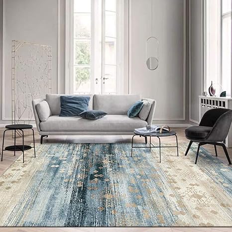 Amazon 星空アートカーペット家庭用使い捨てイージーケアカーペットホームフロアデコレーションラグ160x230cm ブルー グレー ラグ カーペット オンライン通販