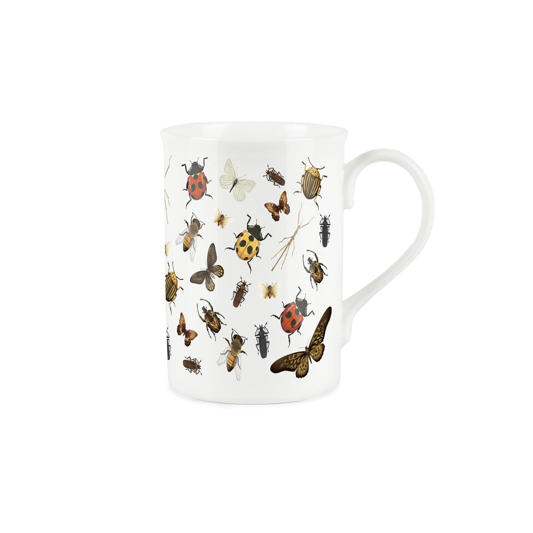 Insect Butterly Ladybird Mug - Fine Bone China White Cup Coffee/Tea Present Gift