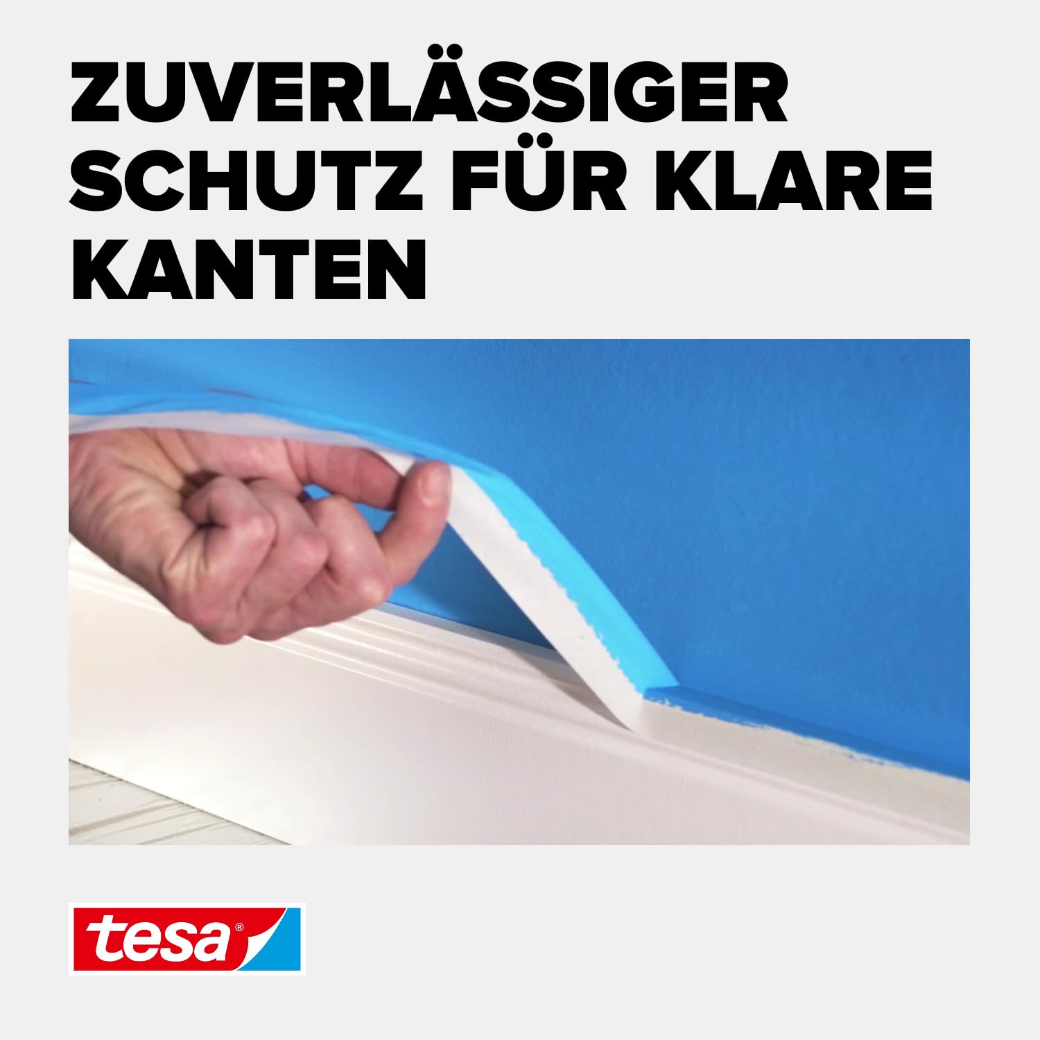 tesa Malerband ECONOMY - Vielseitiges Klebeband für Malerarbeiten ohne Lösungsmittel - Bis zu 4 Tage nach Gebrauch rückstandslos entfernbar, 5x 50 m x 30 mm 5