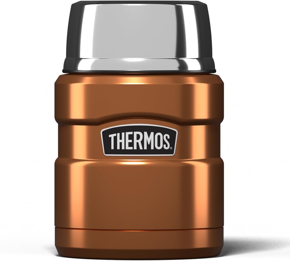 Thermos Stainless King Food Flask 470ml Copper Finish Lunch Thermos