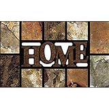 Apache Mills Masterpiece Home Slate Door Mat, Brown, 18-Inch by 30-Inch