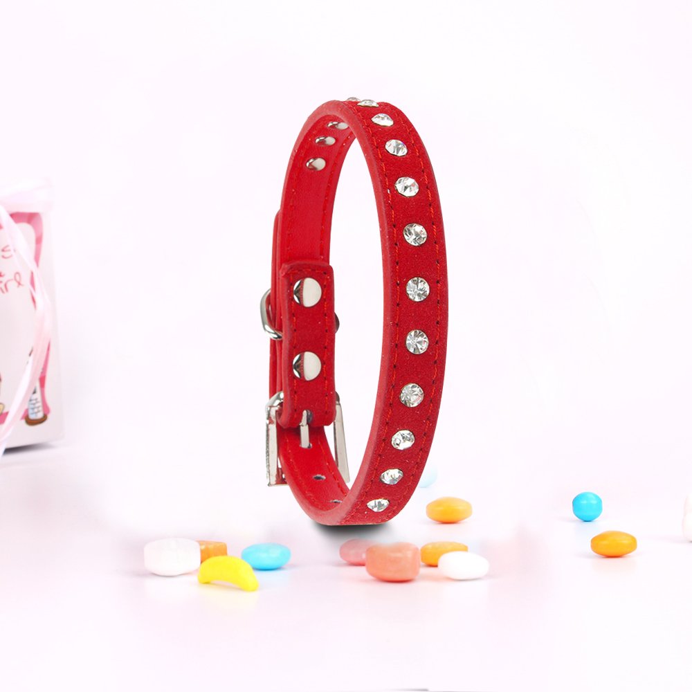 Pet's House Dog Collars for Small Dogs Prime (Medium, Red