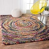 Soft & Plush Swirl Geometric Multi Shag Area Rugs, 5 Feet 3 Inches by 7 Feet 6 Inches (5' 3