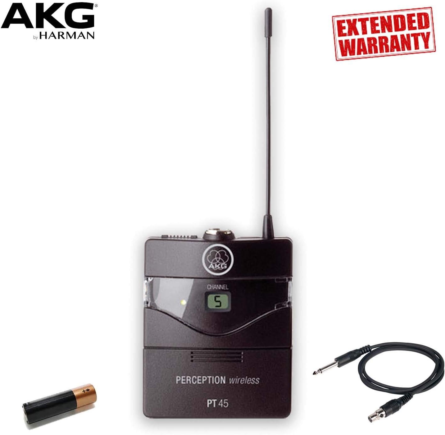 AKG Perception PT 45 Wireless Pocket Transmitter - Frequency A / 530-560 MHz - Includes - 1-Year Extended Warranty