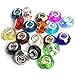 RUBYCA Murano Faceted Beads for Jewelry Making Glass Beads for Bracelets Making Charms European Silver Core Lampwork Spacer Craft Large Hole Bulk 50 Pcs Mix