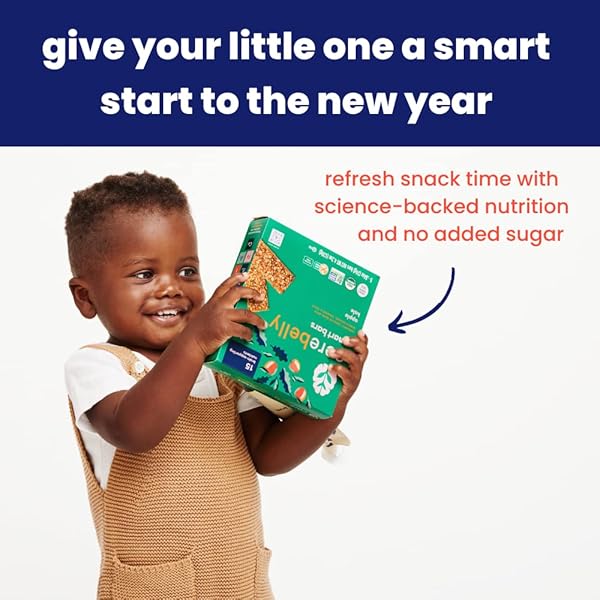 CEREBELLY TODDLER BARS – ORGANIC SWEET POTATO BLUEBERRY BANANA SMART BARS | HEALTHY SNACK FOR KIDS | 16 BRAIN-SUPPORTING NUTRIENTS, GLUTEN FREE, NUT FREE, NO ADDED SUGAR | BABY SNACKS | PACK OF 5