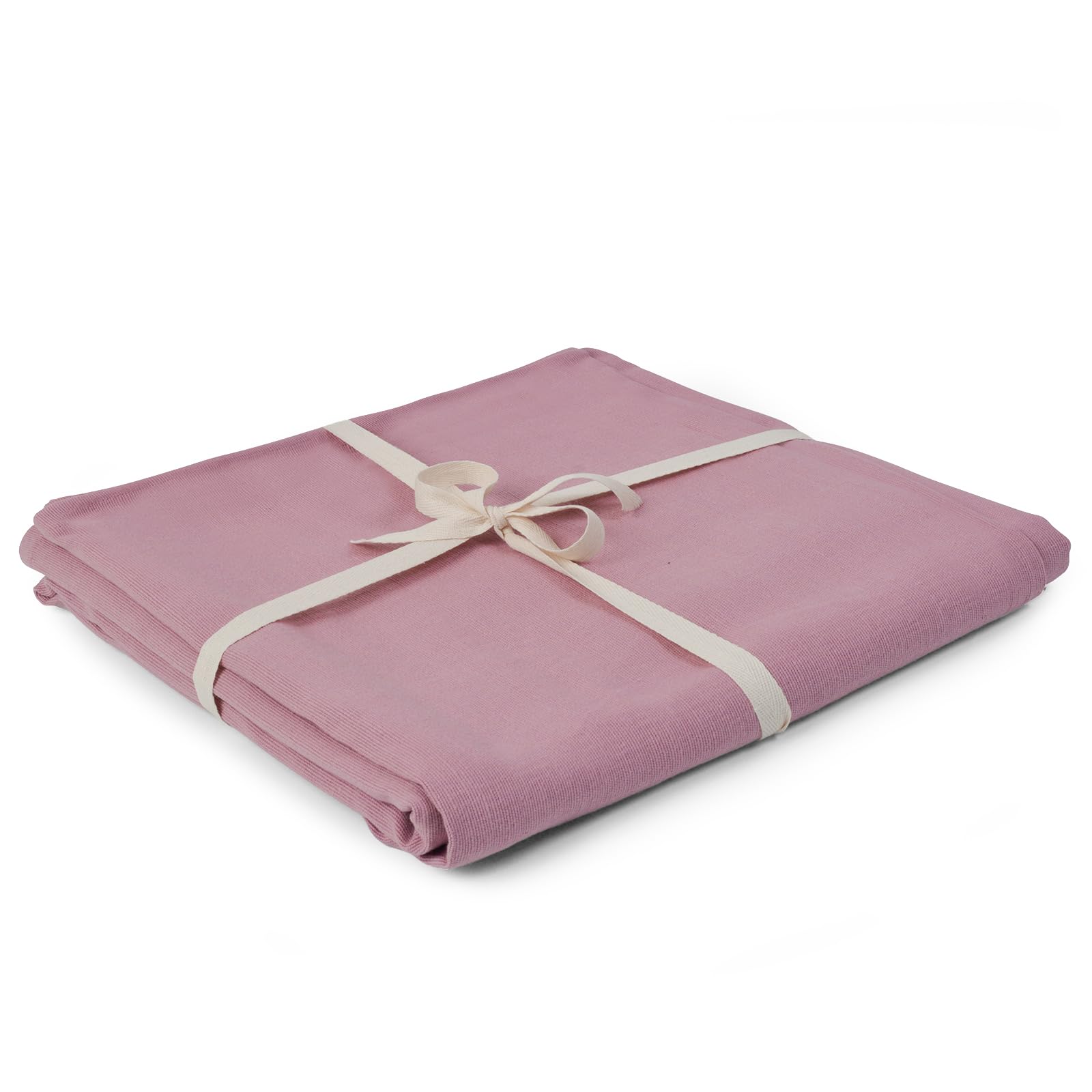 Yoga Studio Organic Cotton Yoga Blanket – 142 x 205cm Meditation Blanket, GOTS Certified, Compact, Easy-To-Carry. Yoga Essentials (Dusty Pink)