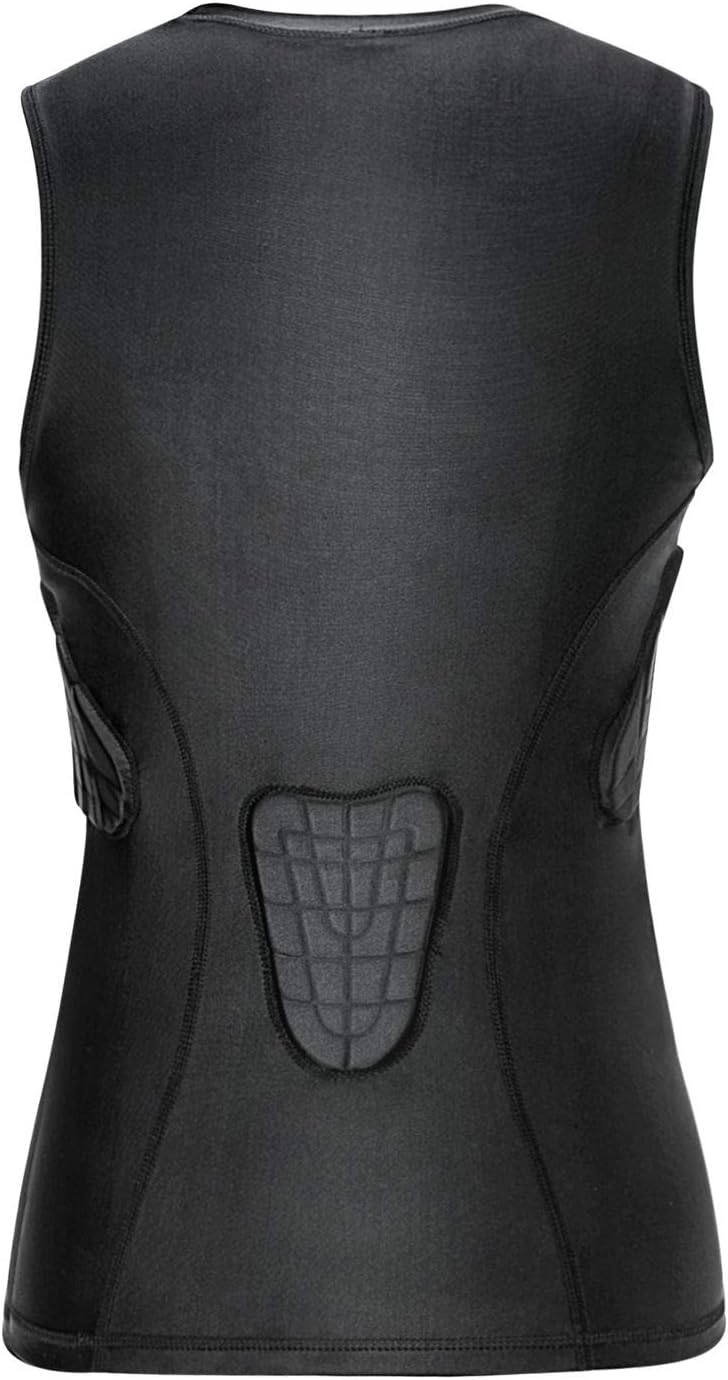 TUOY Youth Padded Shirt Chest Rib Protector Heart Guard Sternum Protective Compression Shirt for Baseball Football Basketball Lacrosse : Sports & Outdoors