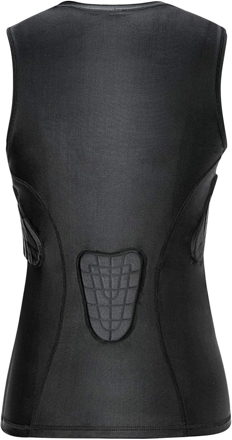 TUOYR Youth Padded Compression Shirt Vest Rib Chest Protector Football Baseball: Clothing