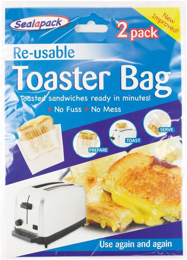 4 packs Sealapack Toaster Bags 2 Pack Non Stick Toasty Sandwich Toast