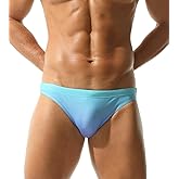 Mens Gradient Swim Briefs Stylish Comfortable Bikini Swimwear Sexy Micro Swimsuit Bathing Suit