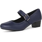 Ortho+rest Women Mary Janes Shoes for Bunions Orthopedic Dress Shoes Low Chunky Heels Work Pumps
