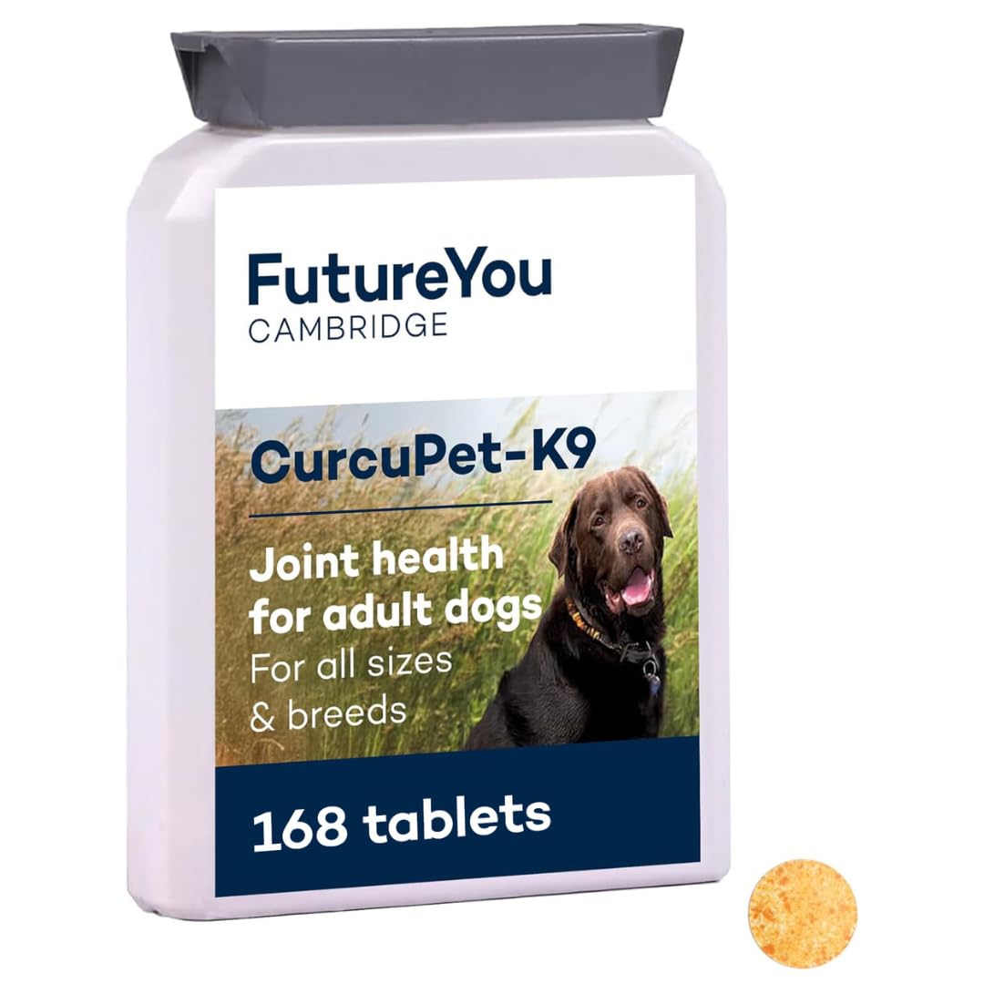 CurcuPet Turmeric Supplements – 168 Tablets – Joint Aid for Dogs and Cats with Curcuma Complex – Joint Supplements for pets by FutureYou Cambridge