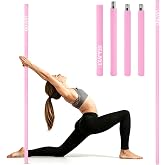 Yoga Stick, Adjustable 5ft Mobility Stick for Stretching Posture Correction | 3 Adjustable Lengths. Threaded Stable Alloy Steel Exercise Equipment for Fitness, Yoga - For Travel, Office &amp; Home Use