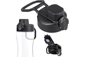 TERPINK Replacement Lid Compatible with Cirkul Water Bottle Stainless Steel/Plastic 12oz 22oz 32oz 42oz Accessories Auto Flip Lid BPA-Free Replacement Cap No Leak Replacement Accessories 1 Pack