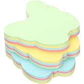 PATIKIL 2.7 x 2.7 Inch Butterfly Shape Sticky Notes, 3 Pads Cute Self-Stick Memo Pads Bright Colorful 100 Sheets/Pad for Home Office, 4 Colors