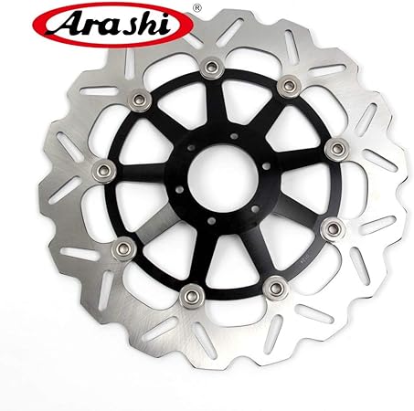 Amazon Arashi フロントブレーキディスクローター適合車種ホンダ Honda ホーネット250 Hornet 250 1997 18 オートバイ交換アクセサリー ブラック1998 1999 00 01 02 03 04 05 06 07 08 09 ディスクローター 車 バイク
