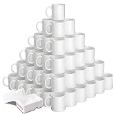 Sumex 48pcs 11oz Sublimation Mugs Blanks White Ceramic Coffee Cups for Tea, Milk, Latte, Hot Cocoa