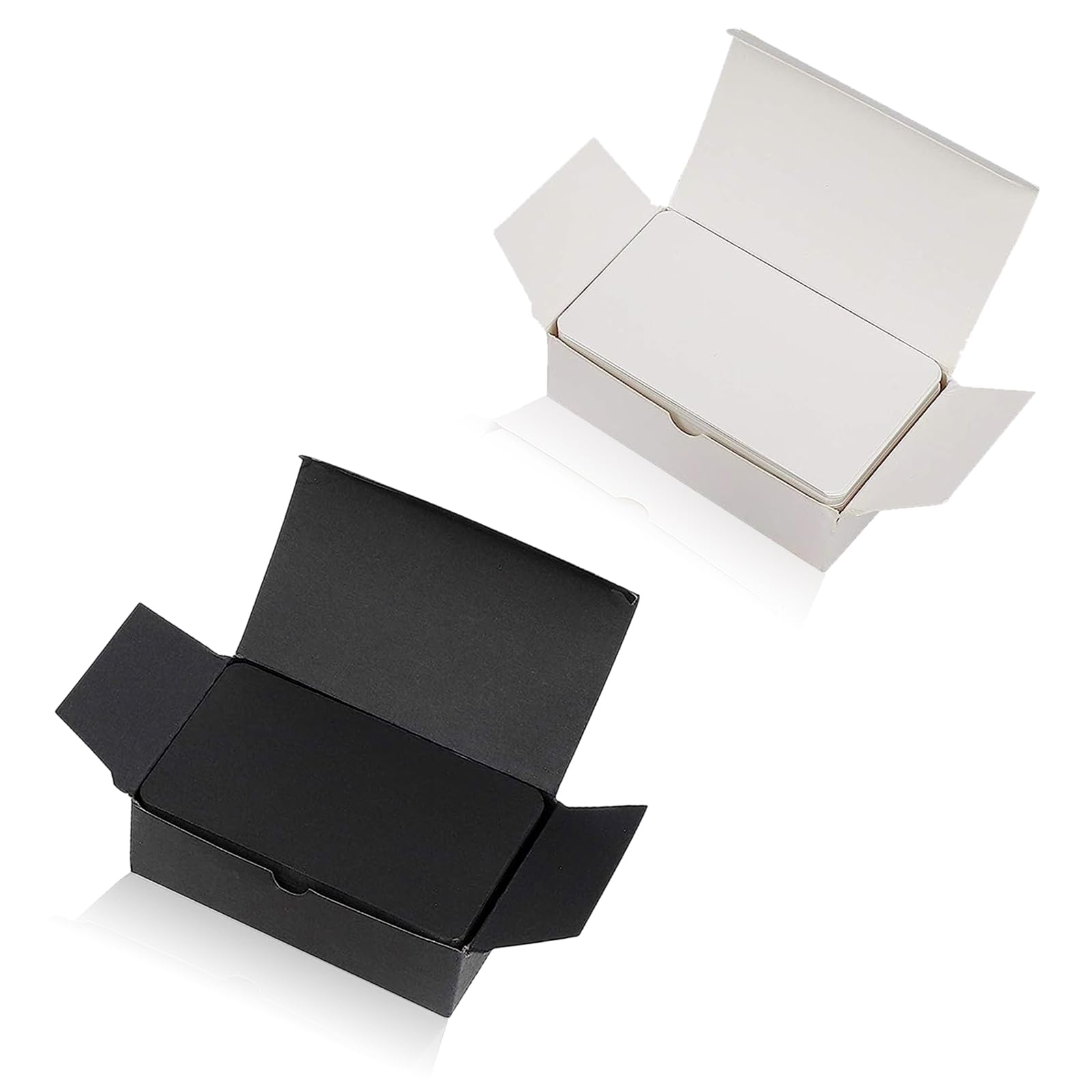 Blank Craft Card Colored Message Cards Blank Metal Business Cards,Metal Sublimation Business Cards,200Piece Blank Business Cards,Blank Cardboard Paper Message Card Business Card DIY(White/Black)