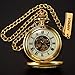 AMPM24 Luxury Golden Luminous Men's Mechanical Pocket Watch + Chain Gift WPK020