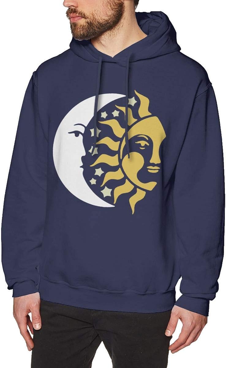sun and moon print hoodie