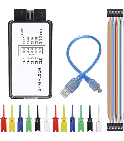 Usb Logic Analyzer Eszköz 24Mhz 8-Csatornás Dupont Kábel 24 Millió