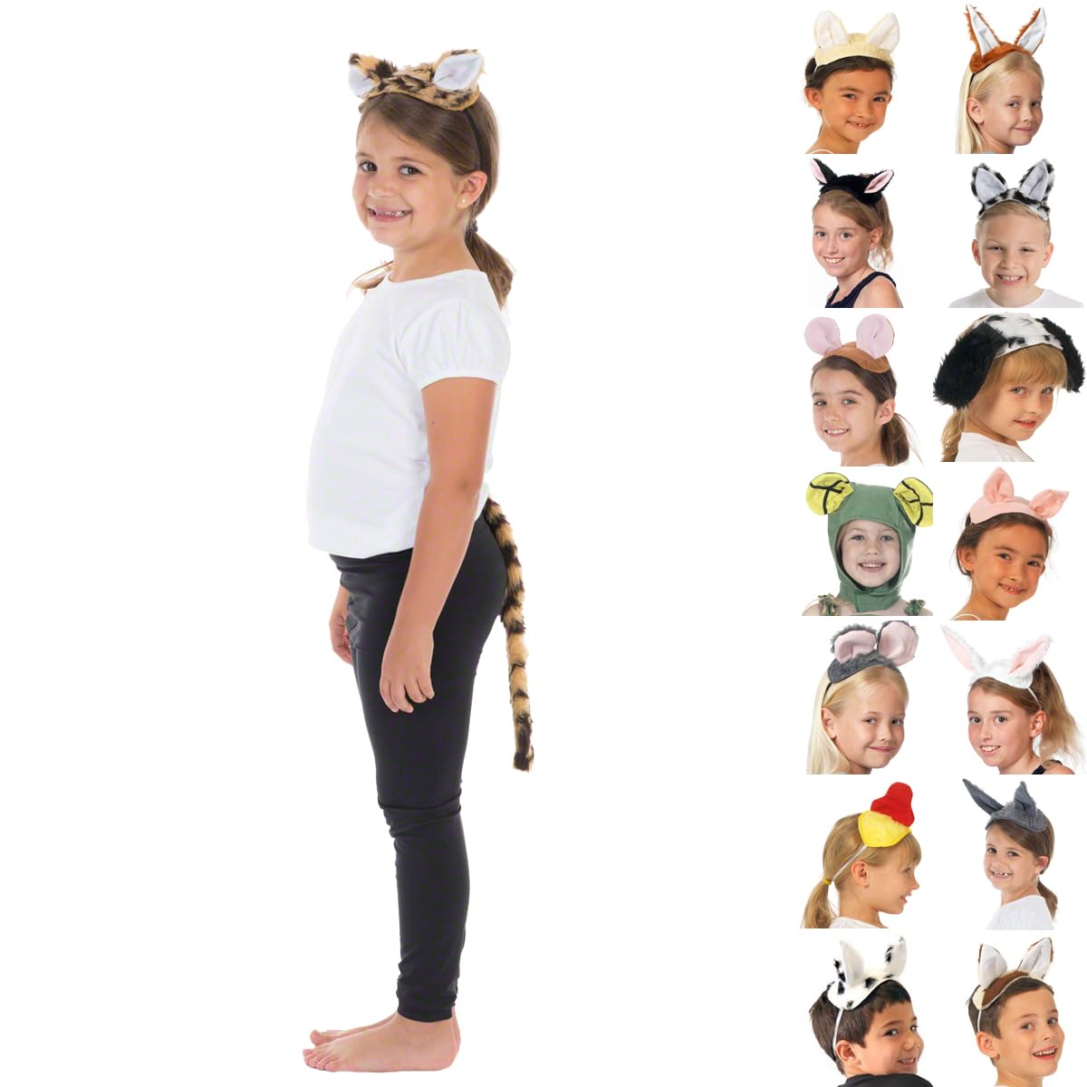 Charlie Crow Tiger Ears & Tail Set for kids 3+ years.