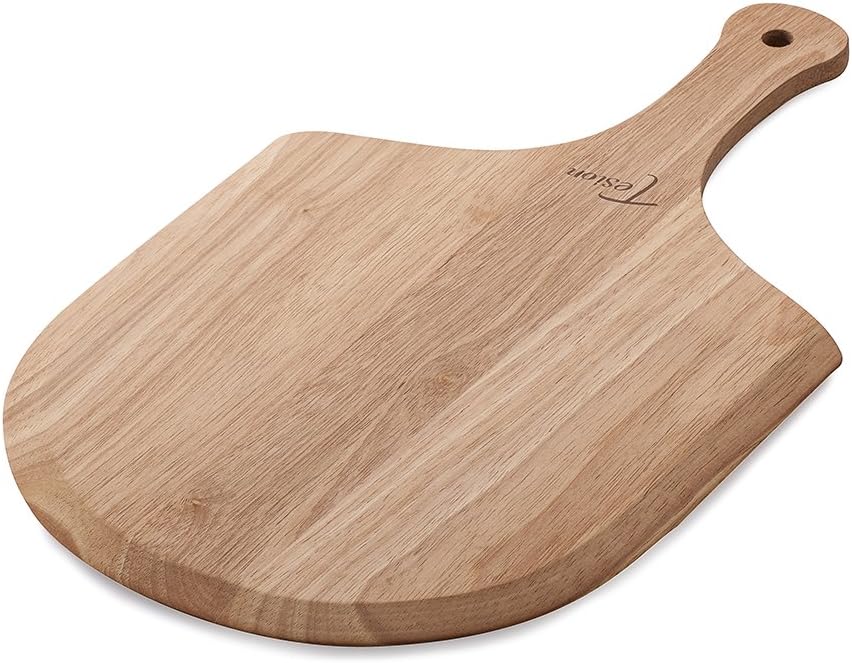 Tesion Rubber Wood Pizza Peel 12-Inch X 20-Inch Kitchen Supply Oven Accessories for Homemade Pizza