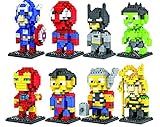 Charm Gift 8 Set LOZ Diamond Blocks Iron Man,captain America,spiderman,batman,superman,thor,hulk,loki Parent-child Games Building Blocks Children's Educational Toys