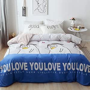 Juego de sábanas termicas,Funda nórdica de tela escocesa blanca para el