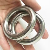 AIVOOF 2.4" Seamless O-Ring 2pk 304 Stainless Steel Heavy Duty Smooth 10x40mm view 2