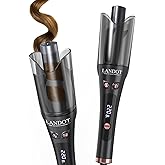 LANDOT Automatic Rotating Curling Iron 1-Inch - Versatile Styling for Salon Waves, Curls & Spirals | 8 Temp Settings & Anti-Scald Design for All Hair Types | Perfect for Daily Use & Beginners