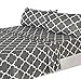Utopia Bedding Full Sheet Set (Quatrefoil Grey) - 1 Fitted Sheet, 1 Flat Sheet and 2 Pillowcases - Soft Brushed Microfiber Bed Sheets