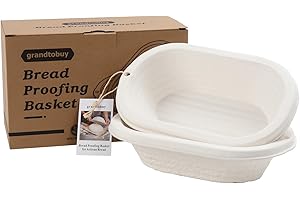 Sourdough Proofing Basket 11inch Oval Banneton Sourdough Bread Baking Supplies Pulp Bread Proofing Basket Brotform Set 2 with