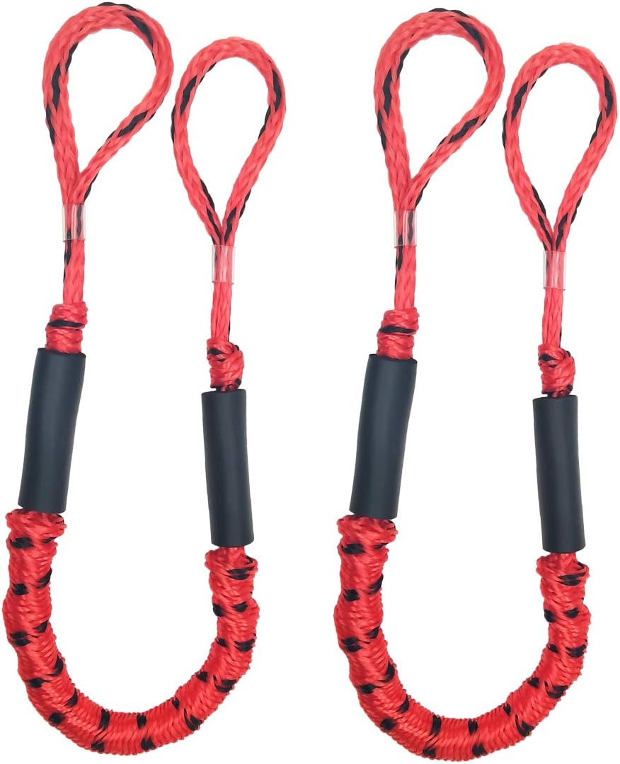Jranter Bungee Dock Line Mooring Rope for Boat 3.5 ft 2 Pack