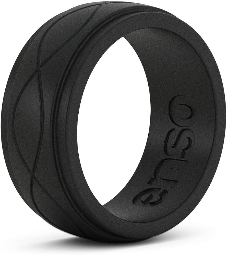 Enso Rings Men’s Infinity Silicone Ring Hypoallergenic Wedding Band