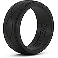 Enso Rings Men’s Infinity Silicone Ring – Hypoallergenic Wedding Band for Men – Comfortable Band for Active Lifestyle – 9mm Wide, 2.25mm Thick