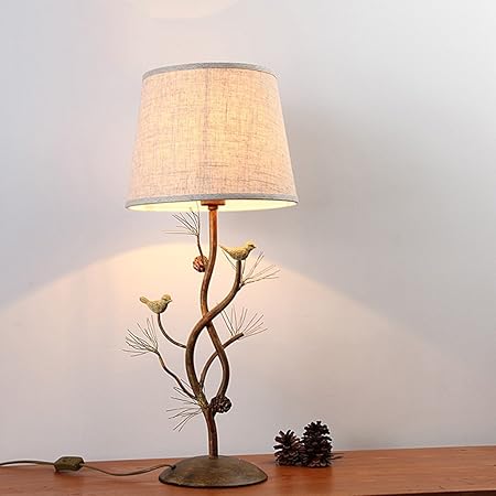Table Lamp Nordic Retro Bedroom Bedside Lamp American Country