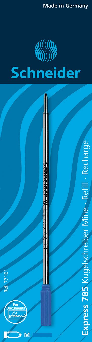 Schneider Express 785 77161 Ballpoint Pen Refill (Indelible, Line Width M) Pack of 1 Blister Card, Blue