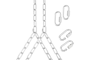 Otoolling Heavy Duty Porch Swing Hanging Chain Kit (2 Pack) 1500 Lbs Capacity, Up to 7.1ft Length- Rustproof Zinc-plated material, 4 Quick Links & 2 Y-chain Assemblies, Indoor/outdoor Hanging Hardware