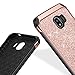 BENTOBEN Case for Galaxy J2 Pro, for Galaxy Grand Prime Pro, Glitter Luxury 2 in 1 Slim Sparkly Shiny Faux Leather Chrome Shockproof Protective Cover for Samsung Galaxy Pro 2018, Rose Gold