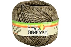 PENNY LANE I-Tal Hemp Wick ~ Spool ~ Made Of Organic Hemp & Bees Wax ~ 250' of Wick