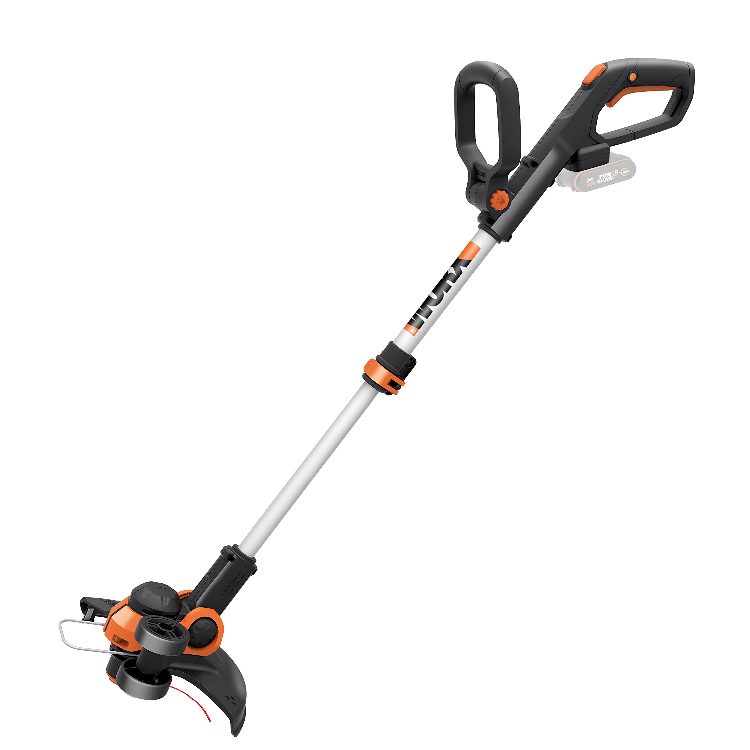 WORX WG163E.9 20V 30cm Cordless Line Trimmer Tool Only (No Battery or Charger) - Lightweight Grass Trimmer with Instant Conversion to Wheeled Edger, CommandFeed Technology, and PowerShare System