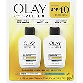 Olay Complete Daily Facial Moisturizer with SPF 40 Sunscreen, 2 Pack, 177 mL (6.0 FL OZ) each, 354 mL (12.0 FL OZ) Total