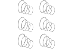 Masedy 24Pcs 20G 316L Stainless Steel Nose Rings Hoop Tragus Cartilage Helix Piercing Lip Septum Ring 6-12MM Bendable