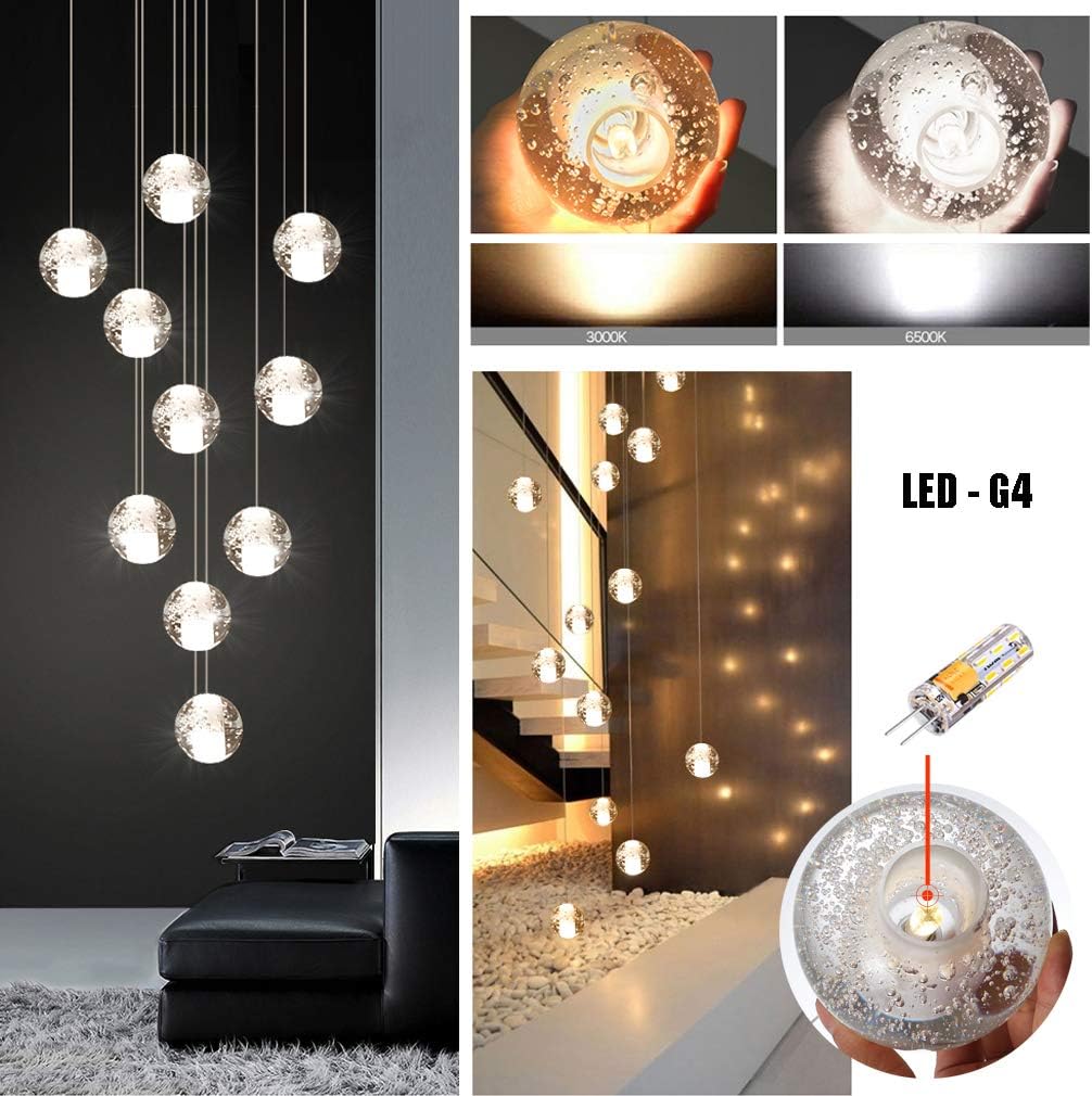 LED Modern Pendelleuchte, K9 Kristall Kugel Kreative