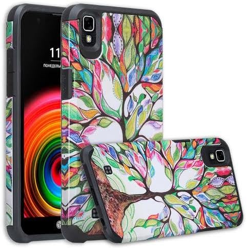 LG Tribute HD Case, LG Tribute HD [Shockproof] Hybrid Dual Layer Drop Protection Defender Protective Case Cover for LG Tribute HD - Colorful Tree