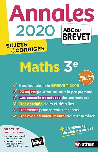 Download Annales ABC du Brevet 2020 Maths - Corrigé PDF